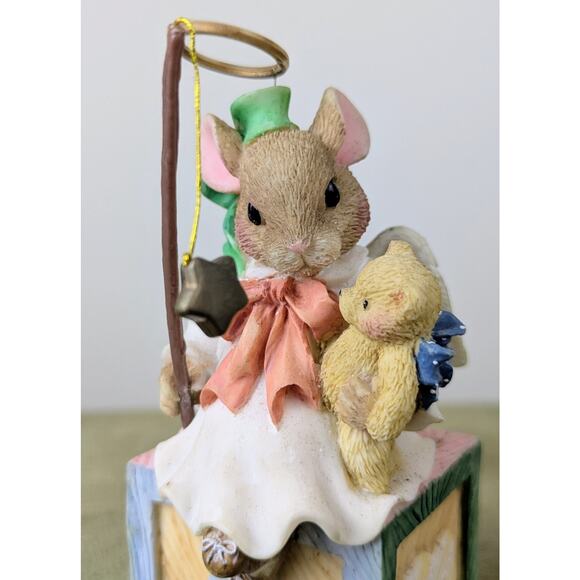 1996 Mouse Tales Hillman Angels We Have Heard on High Christmas Figurine Enesco - Picture 9 of 10
